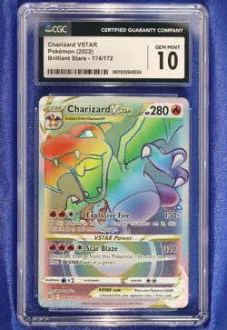 Charizard VSTAR 174/172 CGC 10 GEM Mint Brilliant Stars Pokemon 2022 - Image 1