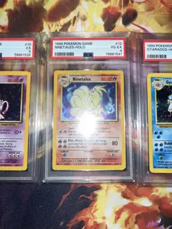Vintage Pokemon Card PSA Bundle Mewtwo,Ninetails,Gyrados,Magneton,Hitmonchan - Image 1