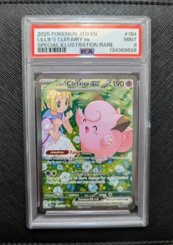 Pokemon Lillie’s Clefairy EX 184/159 SIR Journey Together PSA 9 Mint - Image 1