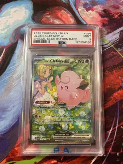 2025 Pokemon Journey Together 184/159 Lillies Clefairy ex SIR PSA Mint 9 - Image 1