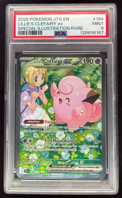2025 Pokemon SV Journey Together - JTG EN #184/159 Lillie's Clefairy ex PSA 9 - Image 1