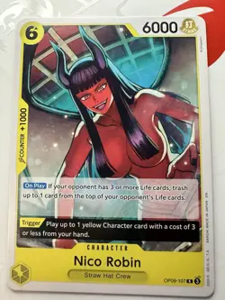 One Piece CCG Nico Robin OP09-107 Learn Together Set Rare NM - Image 1