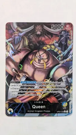 One Piece TCG English Queen OP04-040 Leader (Alt Art) Kingdoms Of Intrigue - Image 1