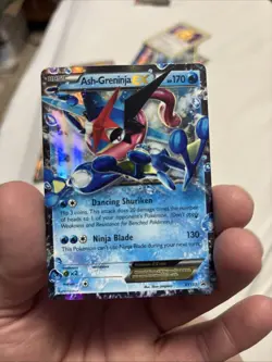 Pokemon TCG Ash-Greninja EX Black Star Promo Holo Rare Card XY133 - Image 1