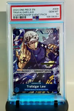 2024 One Piece Trafalgar Law Championship Event Pack #008 PSA 10 Gem Mint Promo - Image 1
