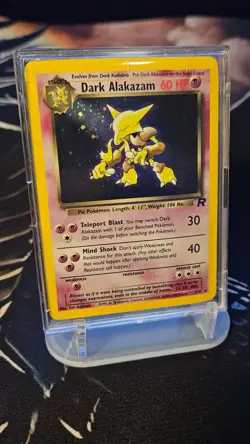 Dark Alakazam 1/82 Holo Rare Team Rocket Vintage Card WOTC Pokemon TCG - Image 1