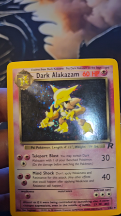 Dark Alakazam 1/82 Holo Rare Team Rocket Vintage Card WOTC Pokemon TCG - Image 2