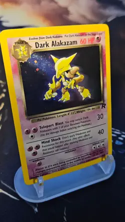 Dark Alakazam 1/82 Holo Rare Team Rocket Vintage Card WOTC Pokemon TCG - Image 4