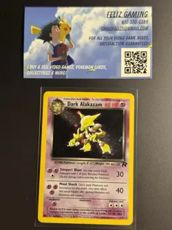 Dark Alakazam - 1/82 Team Rocket Holo Rare - Pokemon Card TCG - Unlimited - Image 1