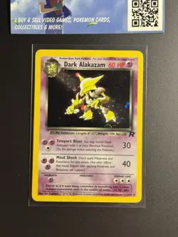 Dark Alakazam - 1/82 Team Rocket Holo Rare - Pokemon Card TCG - Unlimited - Image 2