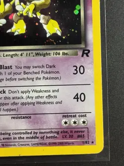 Dark Alakazam - 1/82 Team Rocket Holo Rare - Pokemon Card TCG - Unlimited - Image 5