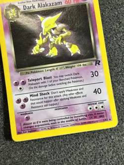 Dark Alakazam 1/82 Team Rocket Holo Rare Pokemon Card WOTC Vintage TCG LP - Image 3