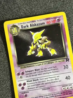 Dark Alakazam 1/82 Team Rocket Holo Rare Pokemon Card WOTC Vintage TCG LP - Image 4
