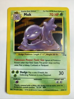 Muk Fossil 13/62 Holo Unlimited Rare 1999 LP Vintage WOTC Pokemon TCG Card - Image 1