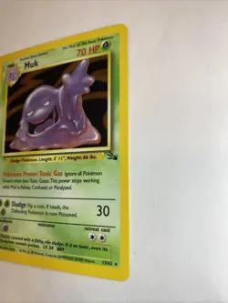 Muk Fossil 13/62 Holo Unlimited Rare 1999 LP Vintage WOTC Pokemon TCG Card - Image 4