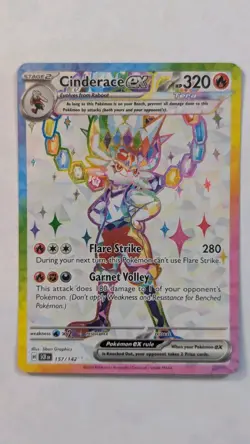 Cinderace EX Stellar Crown Holo Card 157/142SV07 NM/M Condition - Image 1