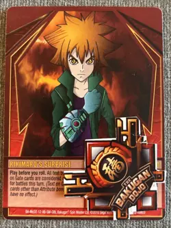 Bakugan Gundalian Invaders Rikimaru’s Surprise 🔴 Red Ability Card 12/16McD - Image 2