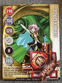 Bakugan New Vestroia | Galeforce 🥇 Gold Gate Card | Lync Volan | 16/48n - Image 2