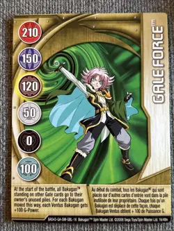 Bakugan New Vestroia | Galeforce 🥇 Gold Gate Card | Lync Volan | 16/48n - Image 3