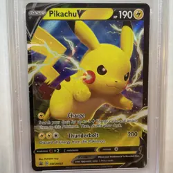 2021 Pokemon Black Star Promo SWSH061 Pikachu V Pikachu V Box PSA 9 MINT - Image 2