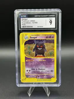 💥 Gengar Holo Rare Swirl #13/165 2002 Pokemon Expedition CGC 9 Mint💥 - Image 1