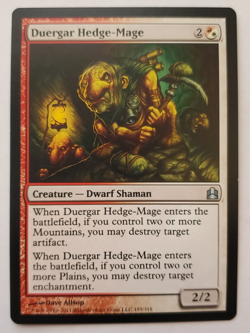 1x Duergar Hedge-Mage Commander 2011 MTG Magic the Gathering LP - Image 1