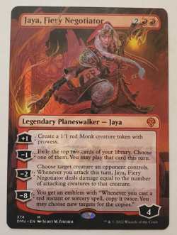 1x Jaya, Fiery Negotiator Extended Art Dominaria United Magic the Gathering NM - Image 1