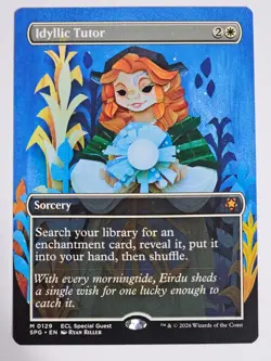 MTG Lorwyn Eclipsed Idyllic Tutor (0129) Non-Foil Borderless Special Guest NM - Image 1