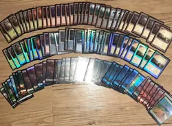 110 MTG Full Art & Retro Frame Basic Land Lot 70 Foil/40 Non Foil + 4 Extra Snow - Image 2