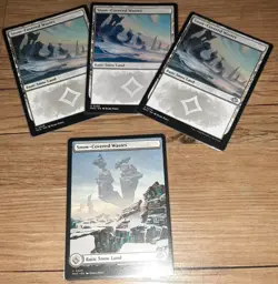 110 MTG Full Art & Retro Frame Basic Land Lot 70 Foil/40 Non Foil + 4 Extra Snow - Image 3