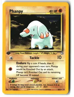 Phanpy ⭐ 43/111 1st Edition Uncommon WOTC Neo Genesis 2000 Pokemon NM - Image 1