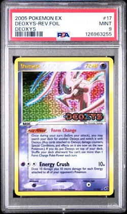 2005 POKEMON EX DEOXYS #17 DEOXYS-REVERSE FOIL PSA 9 - Image 1