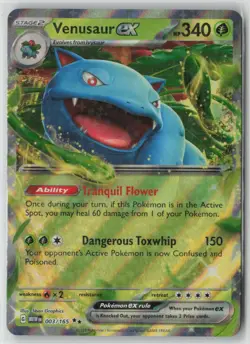 Pokemon Venusaur ex #003/165 SV: Scarlet & Violet 151 Near Mint or Better - Image 1