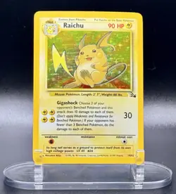 Raichu 14/62 Unlimited Pokemon Fossil Set 1999 Wotc Vintage Holo LP - Image 2
