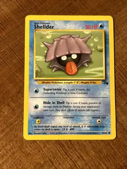 Pokemon Shellder 54/62 Fossil (Heavily Played) - Image 1