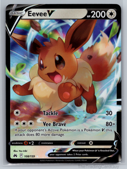 Eevee V - 108/159 Sword & Shield Crown Zenith Ultra Rare - NM - POKEMON TCG - Image 1