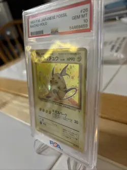 1997 Pokemon Japanese Fossil Raichu Holo PSA 10 Old Label #26 Low Pop Vintage - Image 3