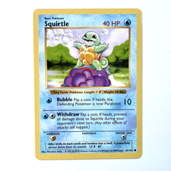 Shadowless Squirtle 63/102 Base Set Vintage WOTC 1999 Pokemon TCG - Image 1