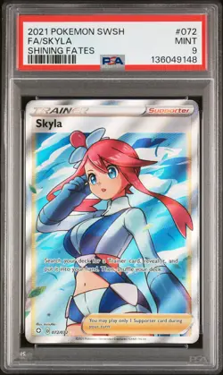 2021 POKEMON SWORD & SHIELD SHINING FATES #072 FULL ART/SKYLA PSA 9 - Image 1