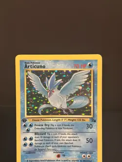 Pokemon TCG Articuno Fossil 2/62 Holo 1st Edition Rare 1999 WOTC Vintage - Image 2
