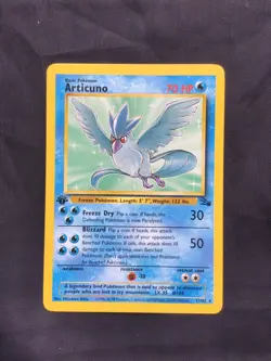 Pokemon Cards: Fossil 1st Edition Rare: Articuno 17/62 - Image 1