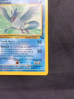 Pokemon Cards: Fossil 1st Edition Rare: Articuno 17/62 - Image 4