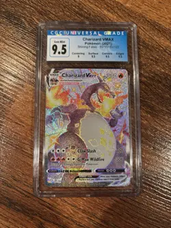 2021 Pokemon Shiny Charizard VMAX SV107/SV122 Shining Fates CGC 9.5 Gem Mint - Image 1
