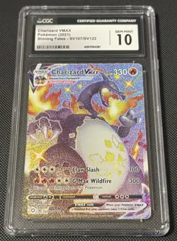 Pokemon Charizard VMAX Shining Fates Full Art #SV107 CGC 10 Gem Mint - Image 3