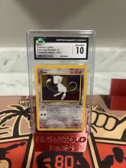Mew #9 CGC Gem Mint 10 2000 Pokemon Black Star Promo Pokemon League Holo - Image 1