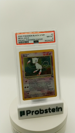 2000 POKEMON PROMO BLACK STAR #9 MEW-HOLO PROMO-POKEMON LEAGUE PSA 8 NM-MT - Image 2
