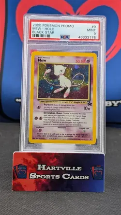2000 POKEMON PROMO BLACK STAR POKEMON LEAGUE #9 MEW-HOLO PSA 9 - Image 1