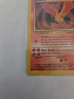 Pokemon TCG Moltres Fossil Card 27/62 Non-Holo Rare LP-MP - Image 4