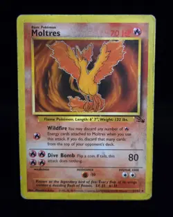 Pokemon TCG - MOLTRES - 27/62 - RARE - UNLIMITED - FOSSIL (1999) - WOTC - HP/DMG - Image 1