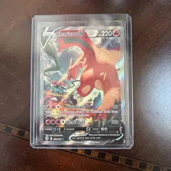 Pokemon Charizard v Holo Ultra Rare Card 154/172 Brilliant Stars - Image 1